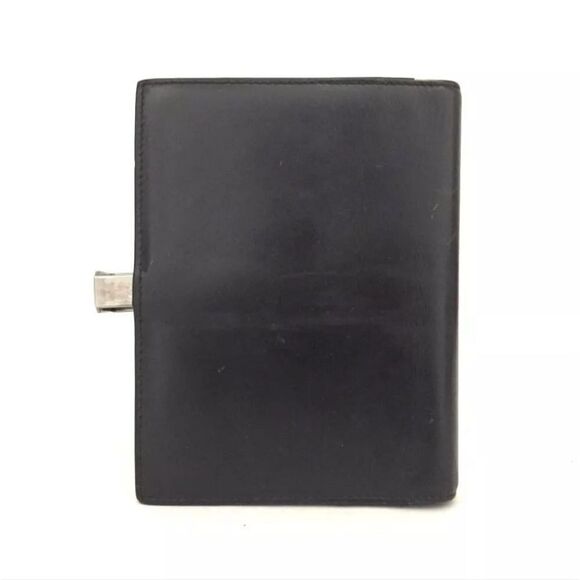 Authentic GUCCI G Logo Black Leather Agenda Notebook Cover/6X1318 - Picture 4 of 8